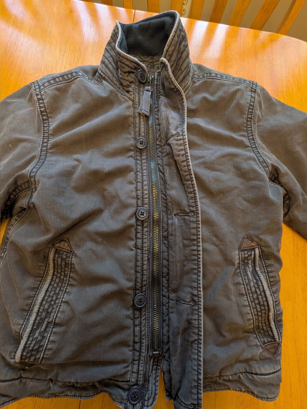 Abercrombie & Fitch Men's Slate Gray Military Field Jacket Size Large - Picture 2 of 8